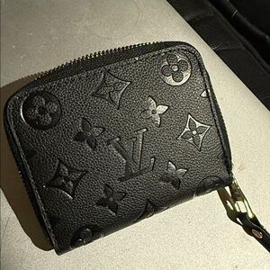Louis Vuitton Black Monogram Zipper Wallet